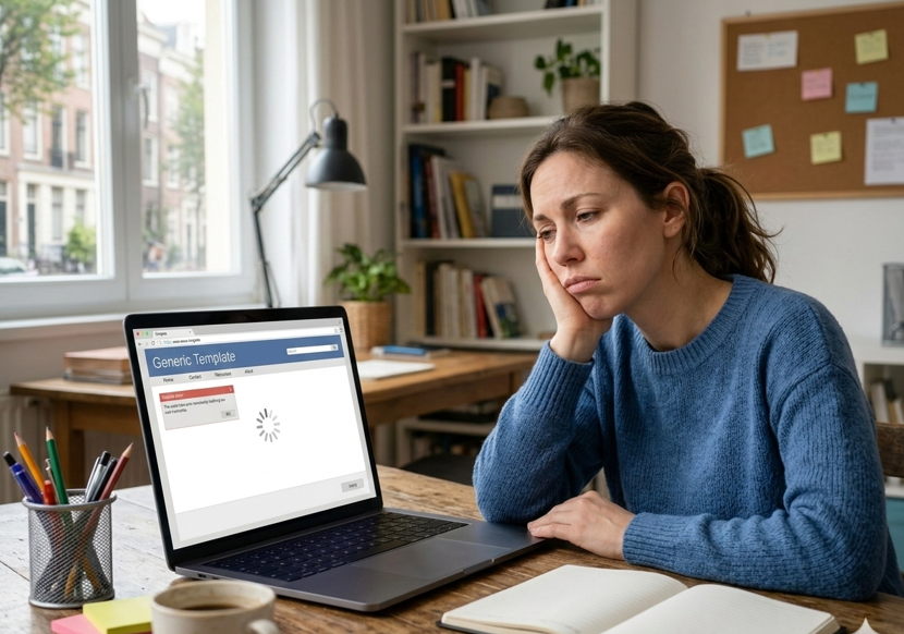 Problemas de sitios web hechos con plantillas genéricas